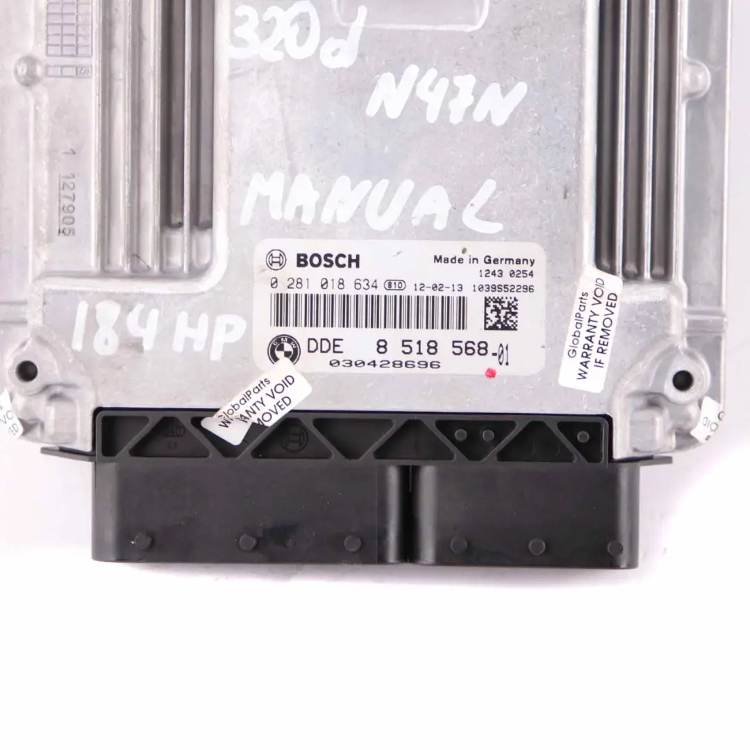 BMW F20 F30 F32 120d 320d 420d N47N 184HP Engine Unit ECU DDE Automatic - SKU 8518568-4 - Part number 8518568