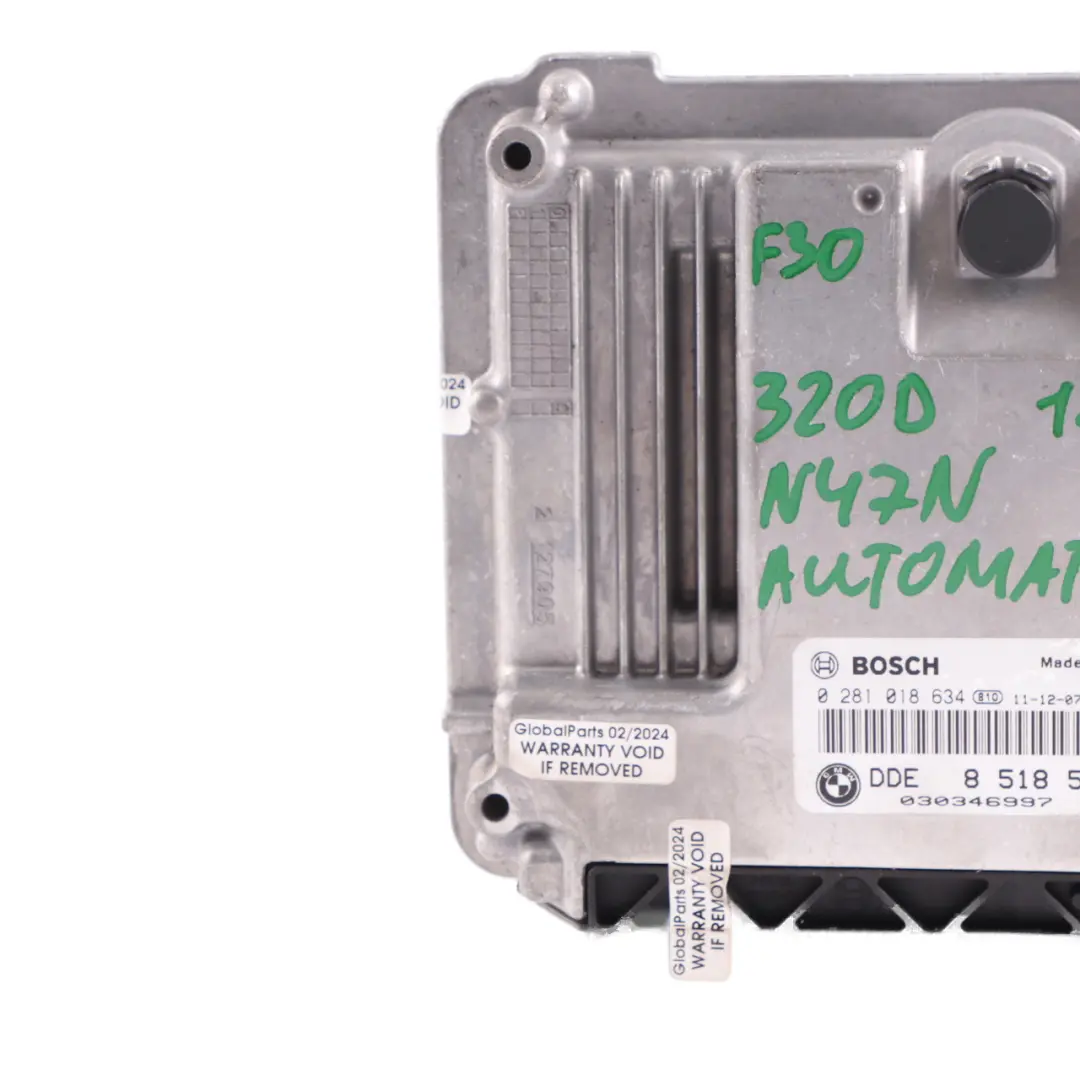 N47N 184HP Komputer ECU DDE Automat do BMW F20 F30 F32 120d 320d 420d o numerze 8518568 BMW F20 F30 F32 120d 320d 420d N47N 184HP Komputer ECU DDE Automat - SKU 8518568-4 - Numer Części 8518568