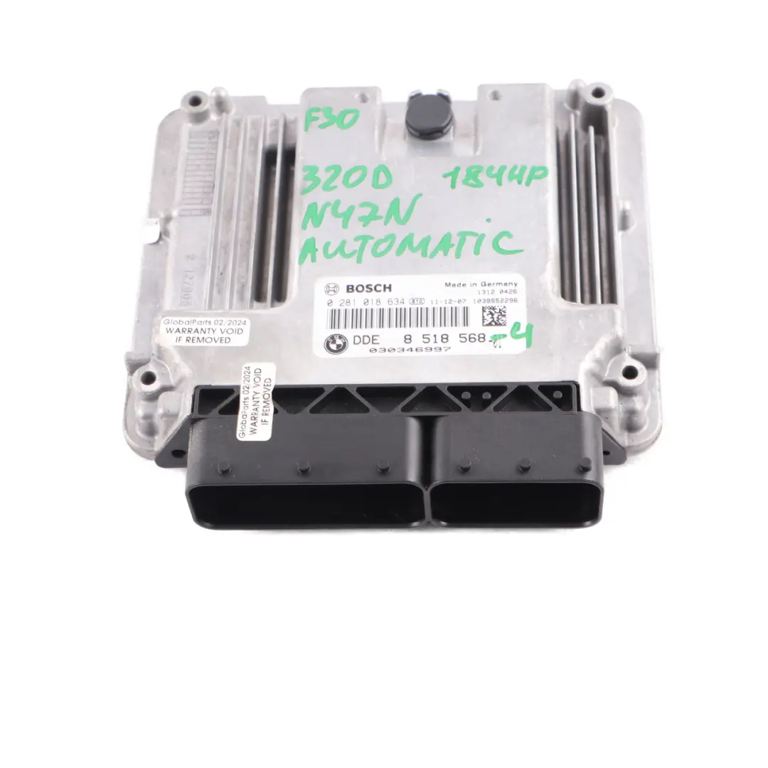 BMW F20 F30 F32 120d 320d 420d Diesel N47N 184PS Motorsteuerung ECU DDE - SKU 8518568-4 - Teilenummer 8518568