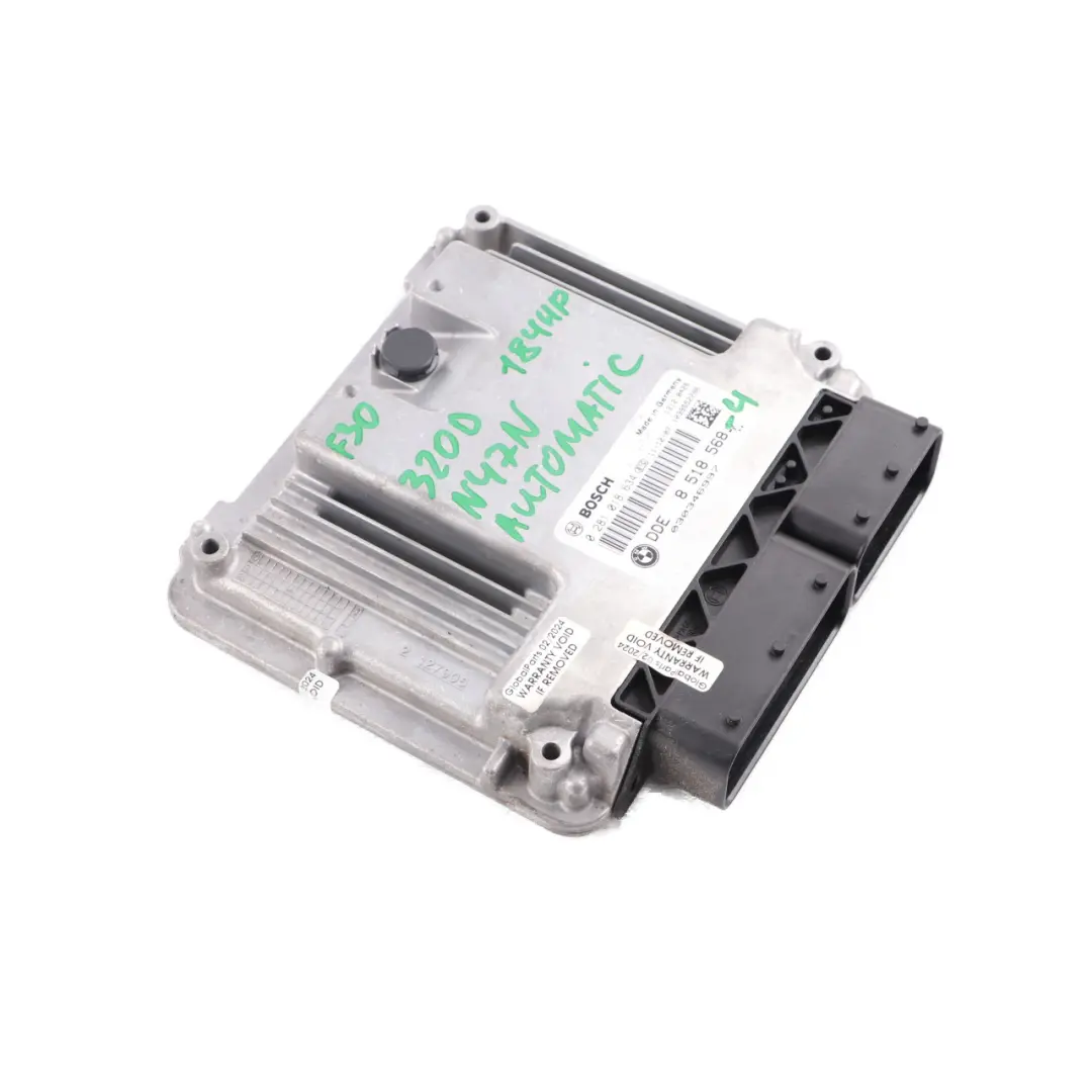 N47N 184HP Motore Controllo ECU DDE per BMW F20 F30 F32 120d 320d 420d con numero di parte 8518568 BMW F20 F30 F32 120d 320d 420d N47N 184HP Motore Controllo ECU DDE - SKU 8518568-4 - Numero di parte 8518568