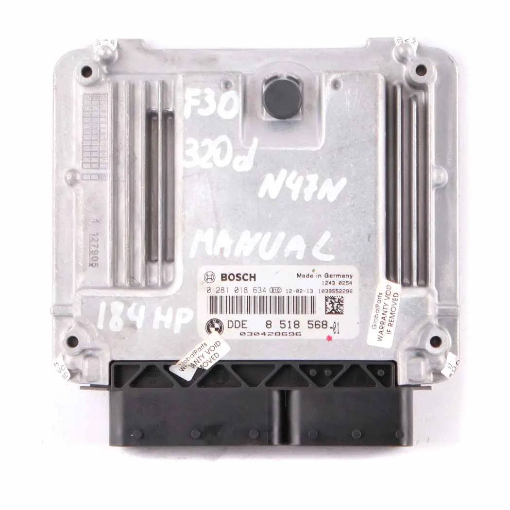 N47N 184HP Control motor ECU DDE para BMW F20 F30 F32 120d 320d 420d Diesel con número de pieza 8518568 BMW F20 F30 F32 120d 320d 420d Diesel N47N 184HP Control motor ECU DDE - SKU 8518568 - Número de pieza 8518568