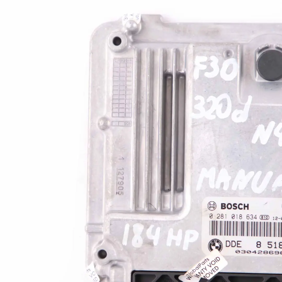 BMW F20 F30 F32 120d 320d 420d Diesel N47N 184HP Engine Control ECU DDE - SKU 8518568 - Part number 8518568