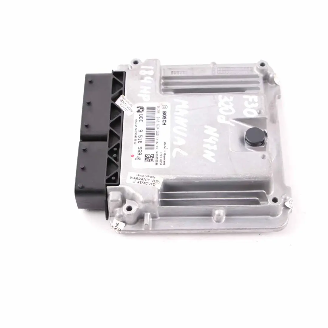 N47N 184HP Engine Control ECU DDE to BMW F20 F30 F32 120d 320d 420d Diesel with Part number 8518568 BMW F20 F30 F32 120d 320d 420d Diesel N47N 184HP Engine Control ECU DDE - SKU 8518568 - Part number 8518568