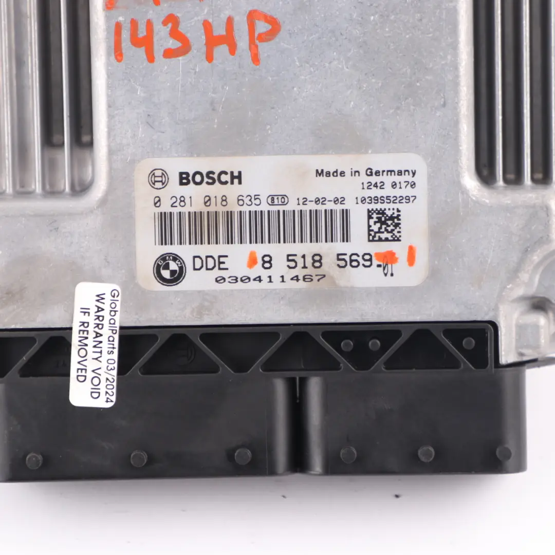 BMW F20 F21 F30 F31 118d 318d N47N ECU Kit DDE Key + FEM Manual - SKU 8518569-1 - Part number 8518569