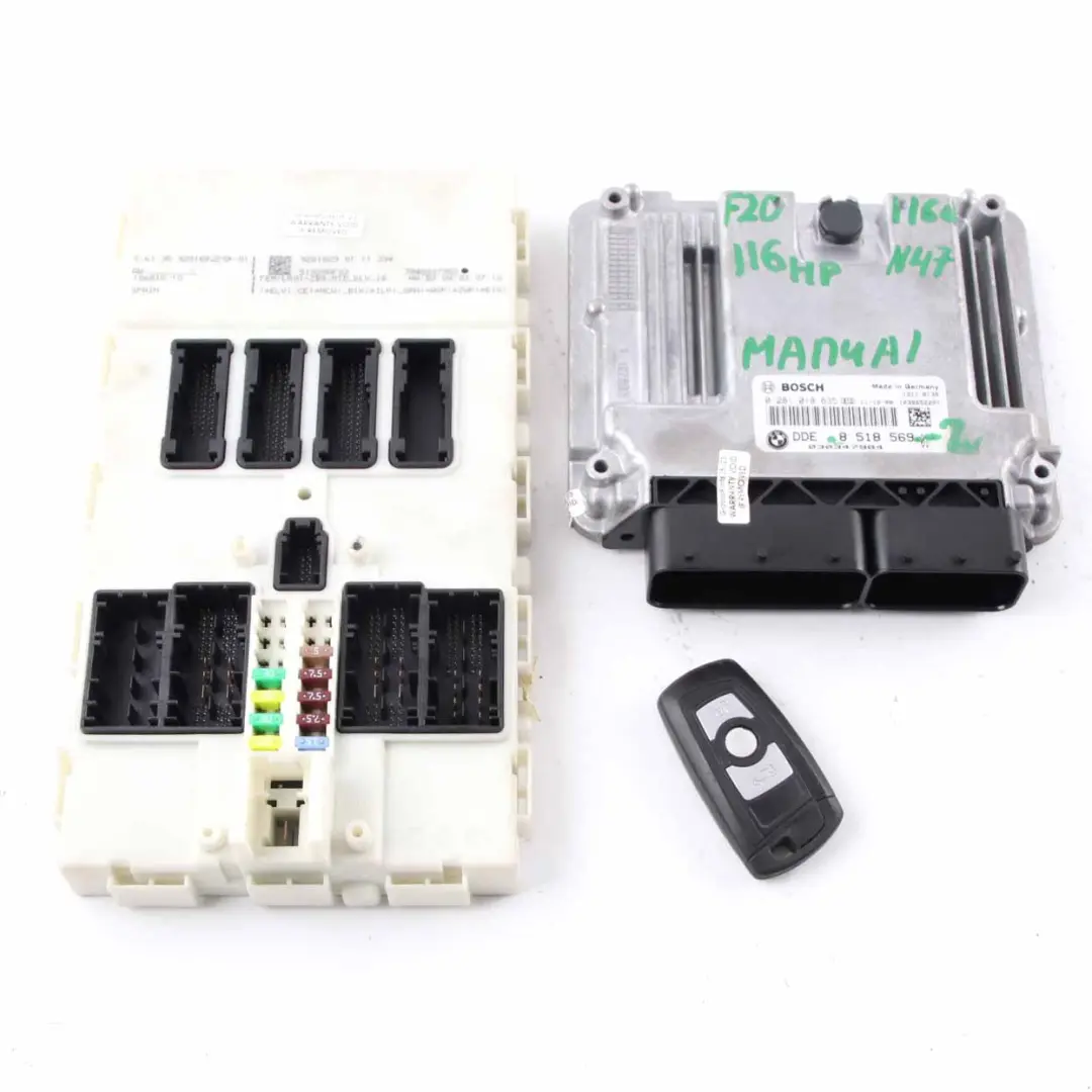 BMW F20 F21 F30 F31 N47N 116d 316d 116HP Engine ECU Kit DDE 8518569 + Key + FEM - SKU 8518569-2 - Part number 8517874