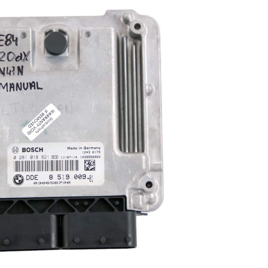 BMW X1 E84 20D 20Dx Diesel N47N Unité Contrôle Moteur ECU DDE - SKU 8519009 - Numéro de pièce 8519009