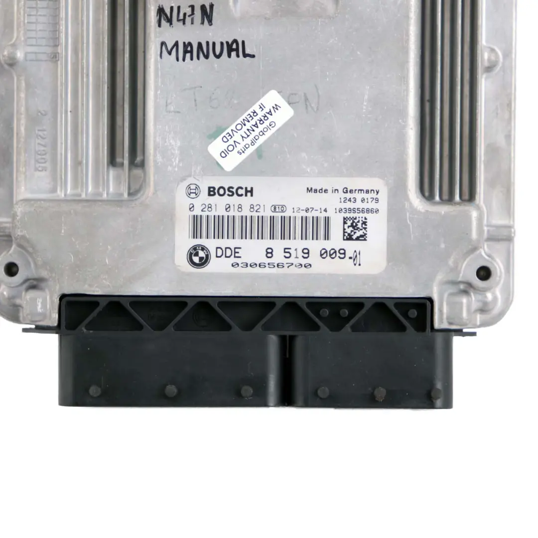 20dX Diesel N47N Engine Control Unit ECU DDE Manual BMW X1 E84 20d - SKU 8519009 - Part number 8519009