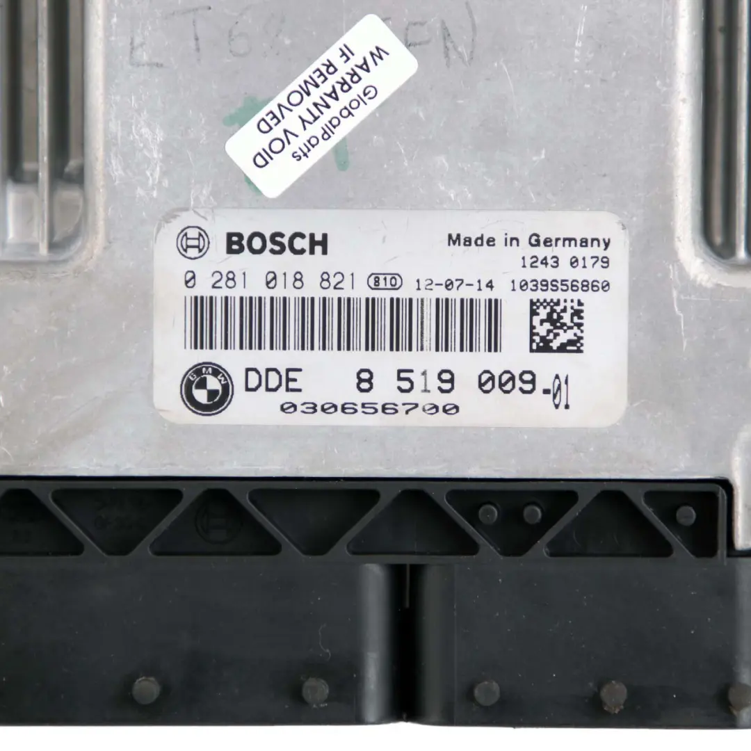 20Dx Diesel N47N Unité Contrôle Moteur ECU DDE pour BMW X1 E84 20D à propos du numéro de pièce 8519009 BMW X1 E84 20D 20Dx Diesel N47N Unité Contrôle Moteur ECU DDE - SKU 8519009 - Numéro de pièce 8519009