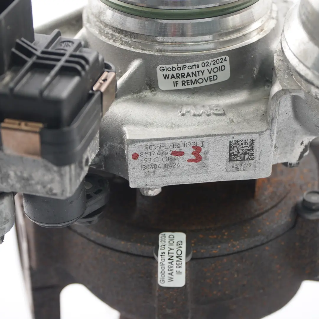 BMW E90 LCI F10 320d 520d N47N Turbocompressore Turbo Charger - SKU 8519475-2 - Numero di parte 8519475
