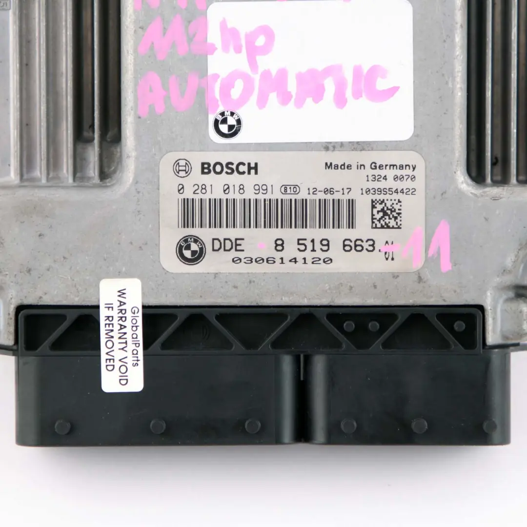 Mini Cooper D R60 ALL4 N47N 143HP 2.0 Engine ECU Kit DDE + CAS3 + Key - SKU 8519663-11 - Part number 8519663