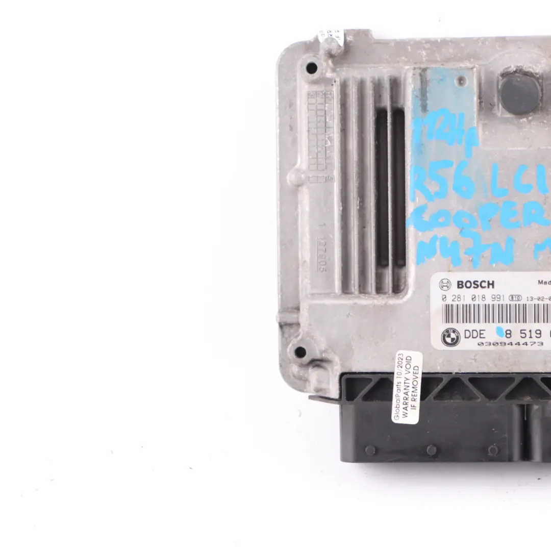 Mini Cooper D R56 LCI R60 N47N 112HP Diesel Engine Unit ECU DDE Manual - SKU 8519663-14 - Part number 8519663