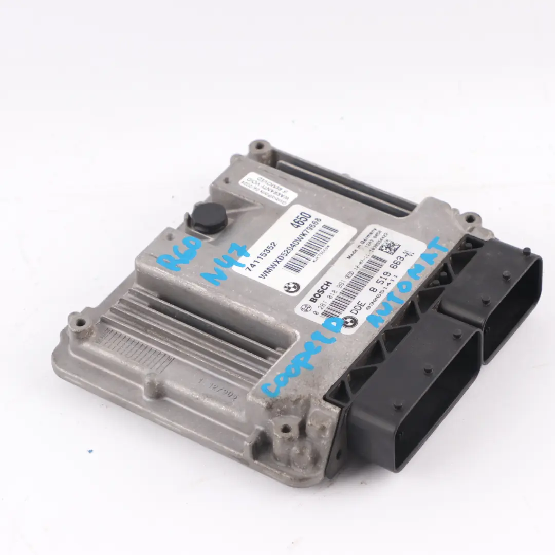 Mini Cooper D R55 R56 R60 N47N 112HP Motore Diesel ECU DDE Automatico - SKU 8519663-19 - Numero di parte 8519663