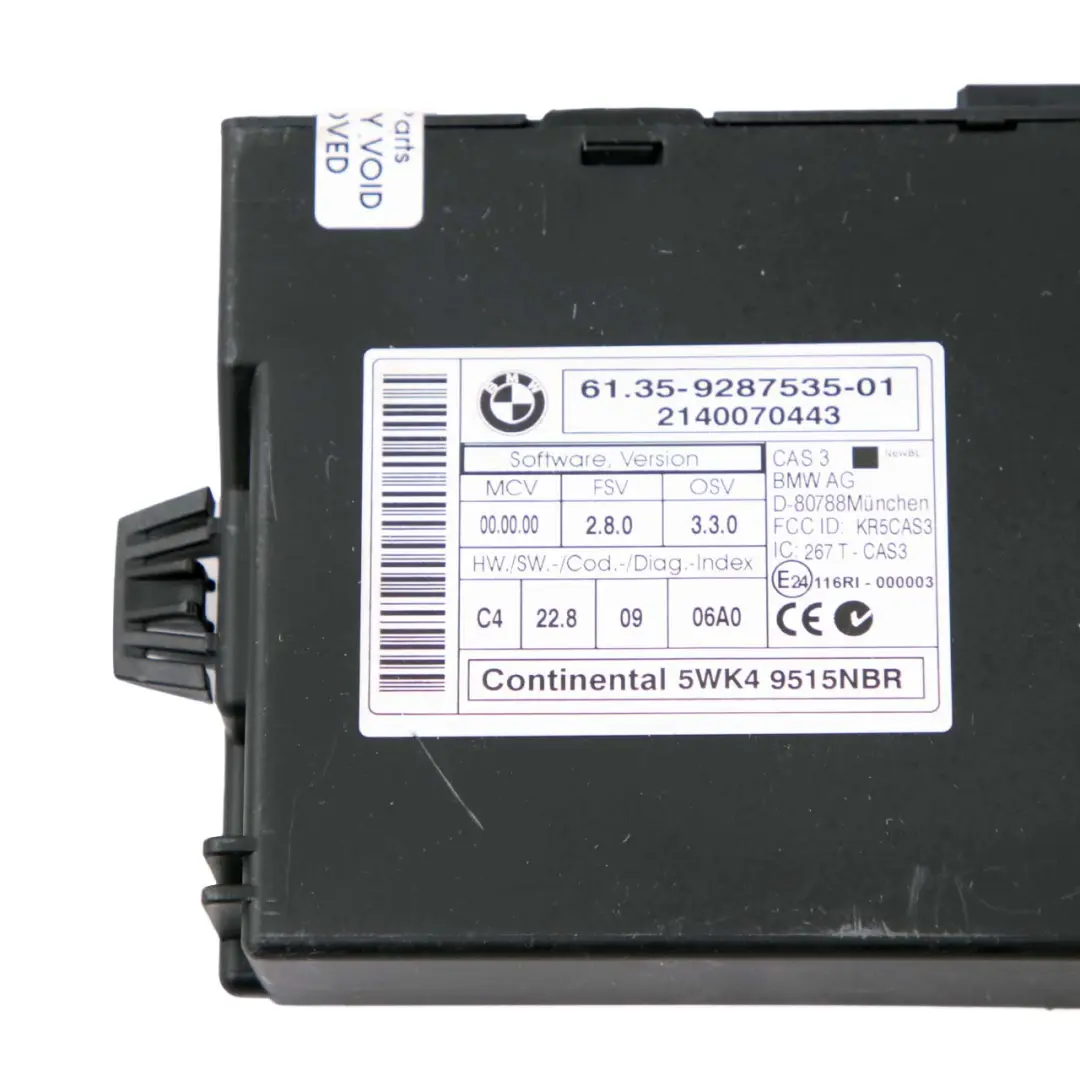N47N 122HP Diesel Engine ECU Kit DDE CAS 3 Key Mini Cooper R56 LCI R60 - SKU 8519663-2 - Part number 8519663