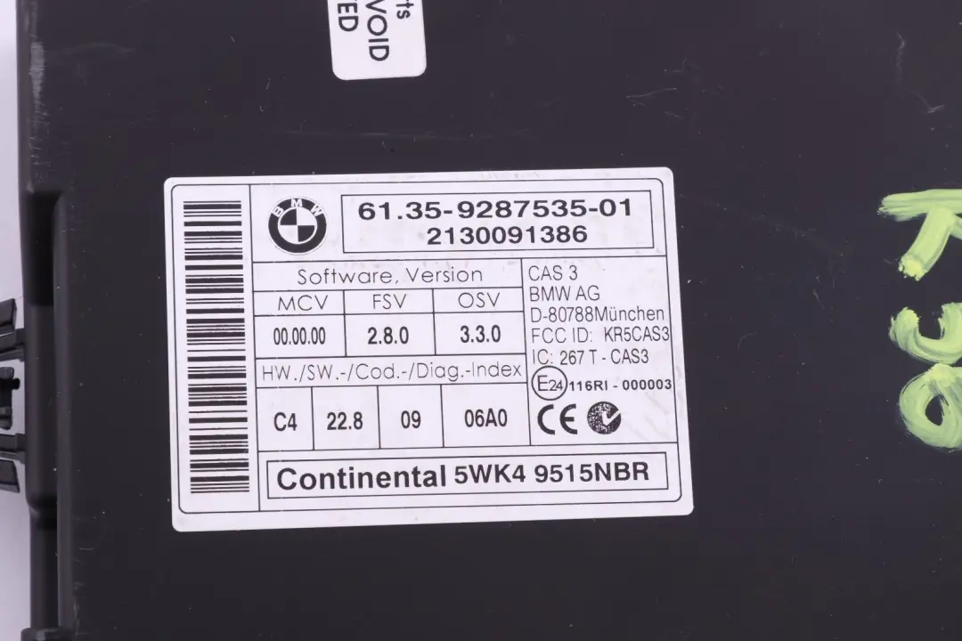 BMW Mini Cooper R55 R56 LCI N47N 1.6 Diesel Engine ECU Kit DDE CAS 3 Key - SKU 8519663 - Part number 7615981