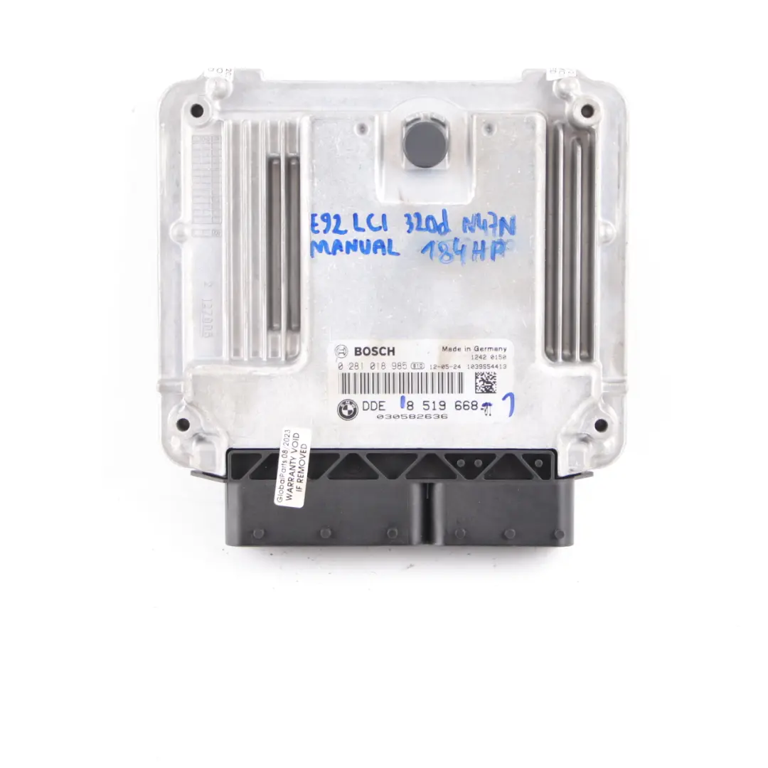 BMW E90 E91 LCI 320d N47N 184HP ECU KIT DDE CAS3 Schlüssel 8512047 Handbuch - SKU 8519668-1 - Teilenummer 8519668