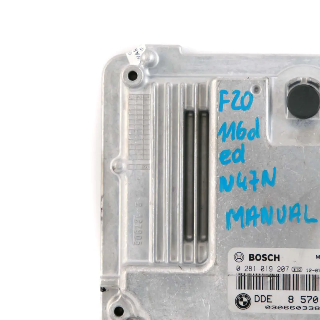BMW F20 F21 116d ed Diesel N47N 116HP ECU Engine Control Unit DDE Manual - SKU 8570934 - Part number 8570934