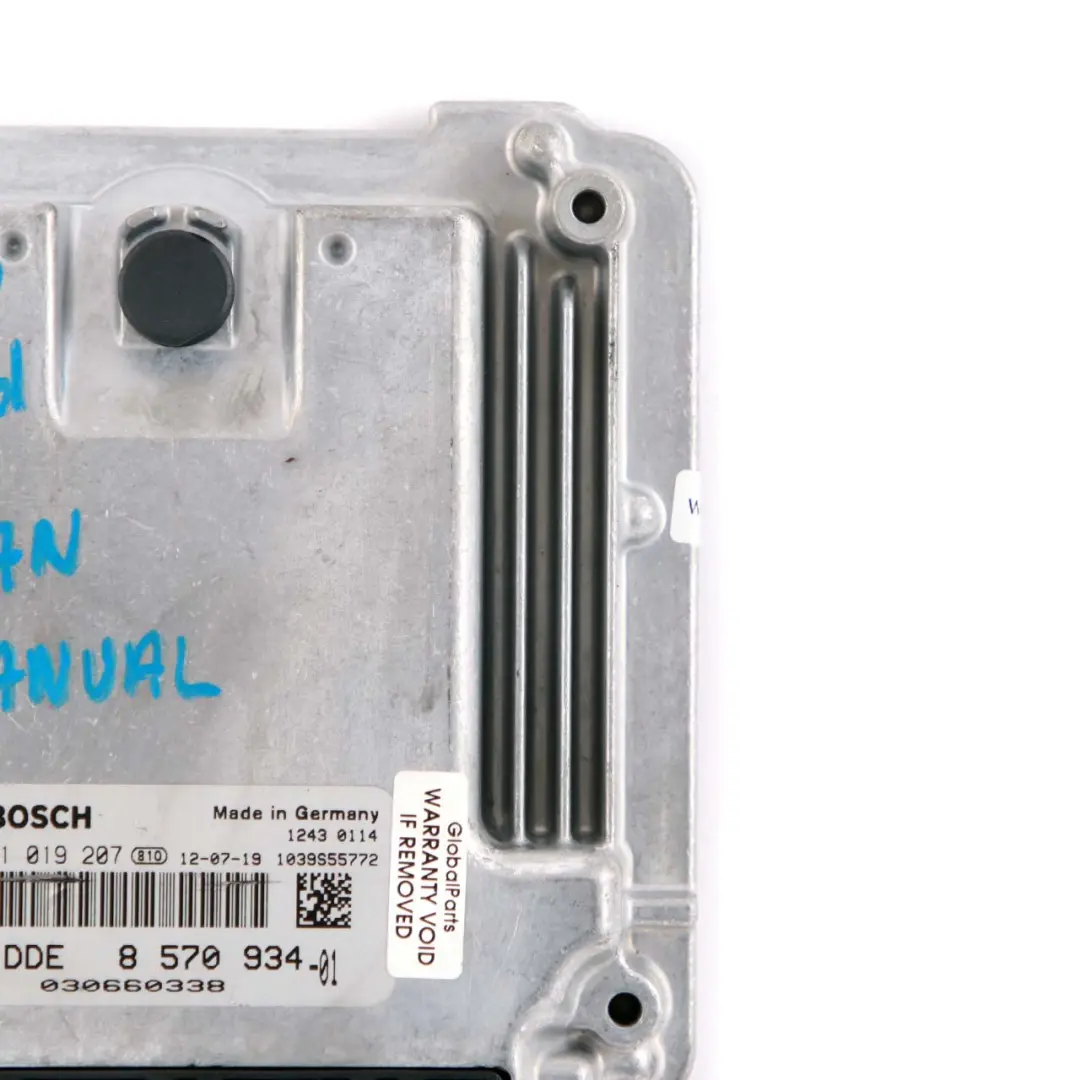 N47N 116HP ECU Unidad Control Motor DDE Manual para BMW F20 F21 116d Diesel con número de pieza 8570934 BMW F20 F21 116d Diesel N47N 116HP ECU Unidad Control Motor DDE Manual - SKU 8570934 - Número de pieza 8570934
