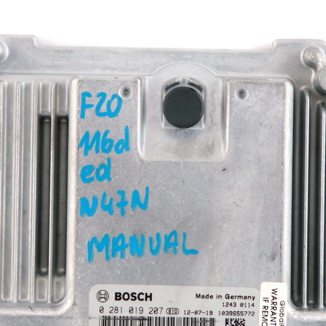 BMW F20 F21 116d ed Diesel N47N 116HP ECU Motorsteuergerät DDE Handbuch - SKU 8570934 - Teilenummer 8570934