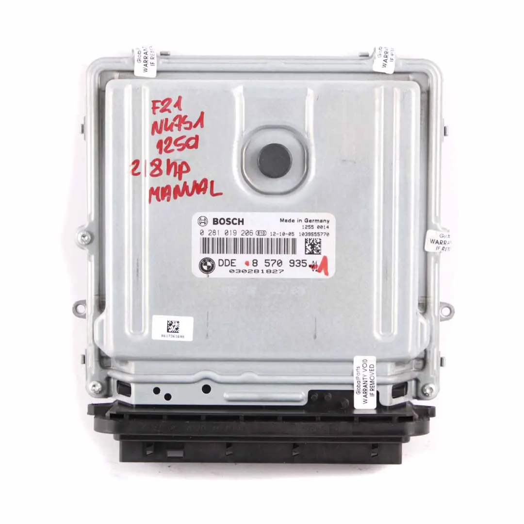 BMW F20 F30 125d 325d N47S1 Engine Control Unit ECU Kit DDE 8570935 + FEM + Key - SKU 8570935-1 - Part number 8579785