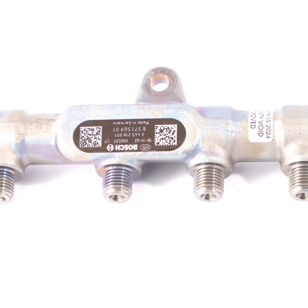 Rail BMW G30 G11 G20 Diesel B57 Fuel High Pressure Line Valve to Injection with Part number 8571569 Injection Rail BMW G30 G11 G20 Diesel B57 Fuel High Pressure Line Valve - SKU 8571569 - Part number 8571569