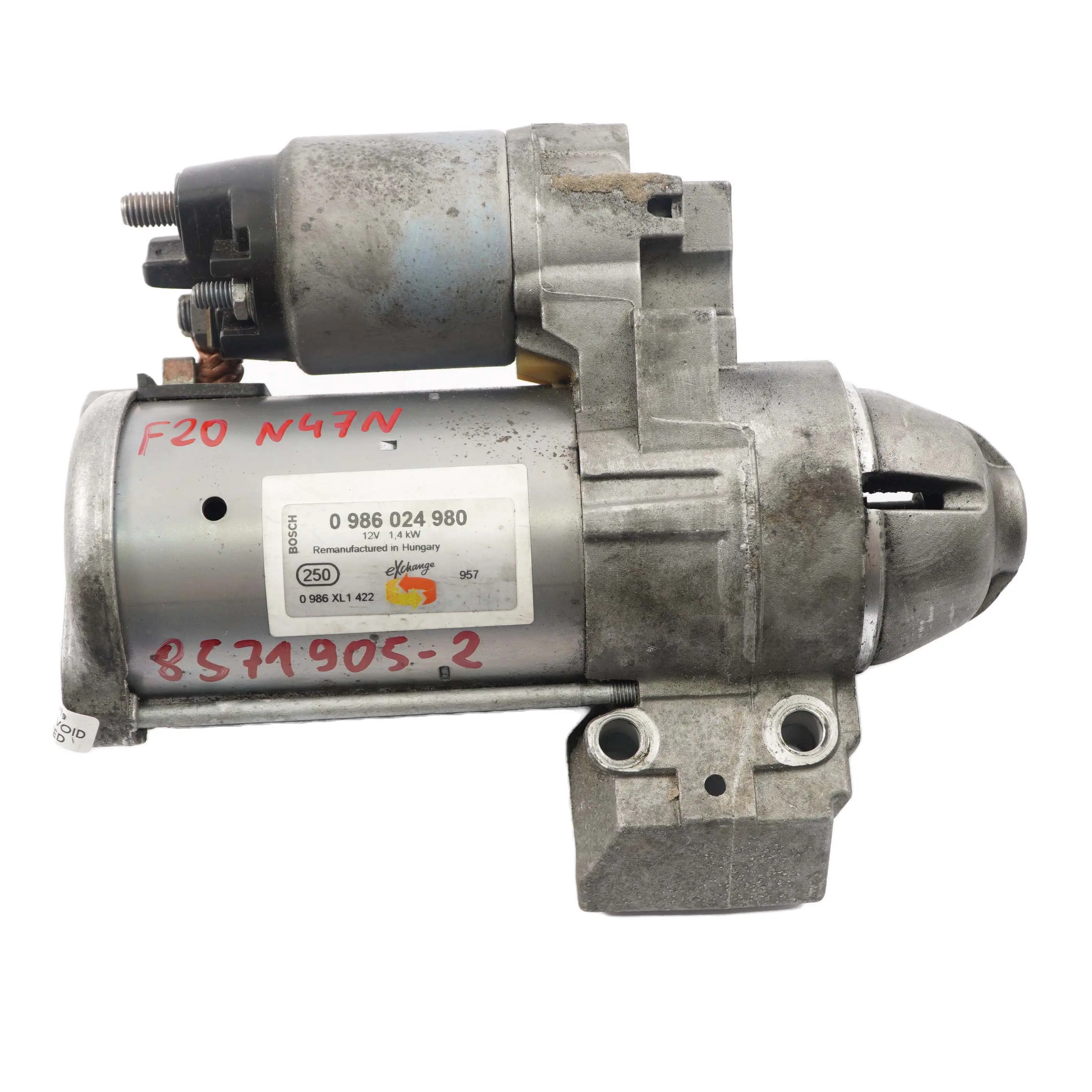 BMW F20 F21 F22 F30 N47N Diesel Anlasser Starter Motor 0986024980