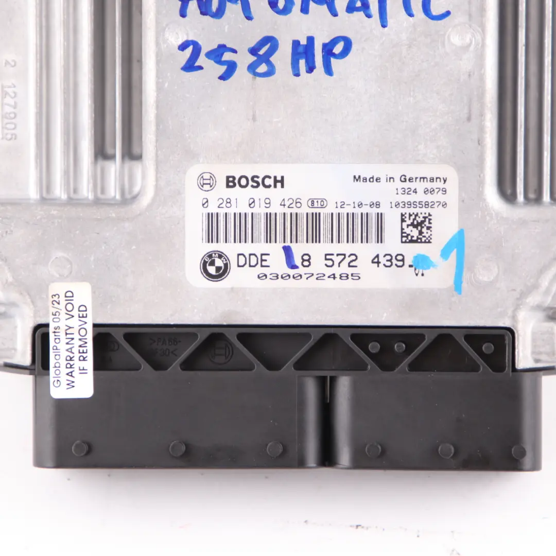BMW F30 F31 N57N 330d 258HP Diesel Engine ECU Kit DDE FEM Key Automatic - SKU 8572439-1 - Part number 8572439