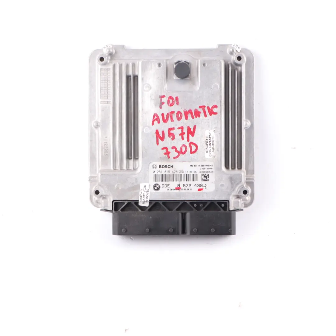 N57N Engine Control Unit ECU DDE Automatic to BMW F01 LCI F10 F30 Diesel with Part number 8572439 BMW F01 LCI F10 F30 Diesel N57N Engine Control Unit ECU DDE Automatic - SKU 8572439 - Part number 8572439