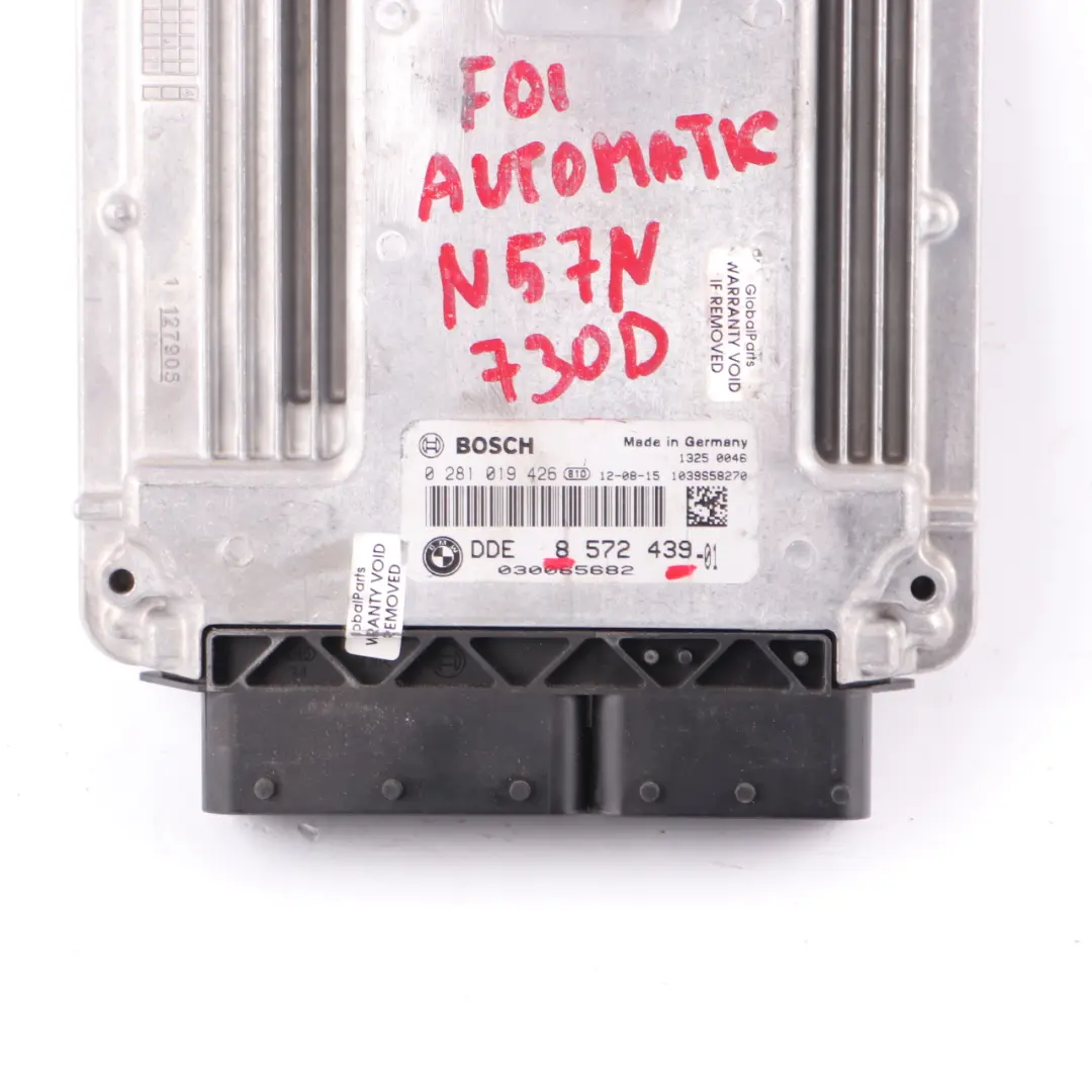 BMW F01 LCI F10 F30 Diesel N57N Engine Control Unit ECU DDE Automatic - SKU 8572439 - Part number 8572439