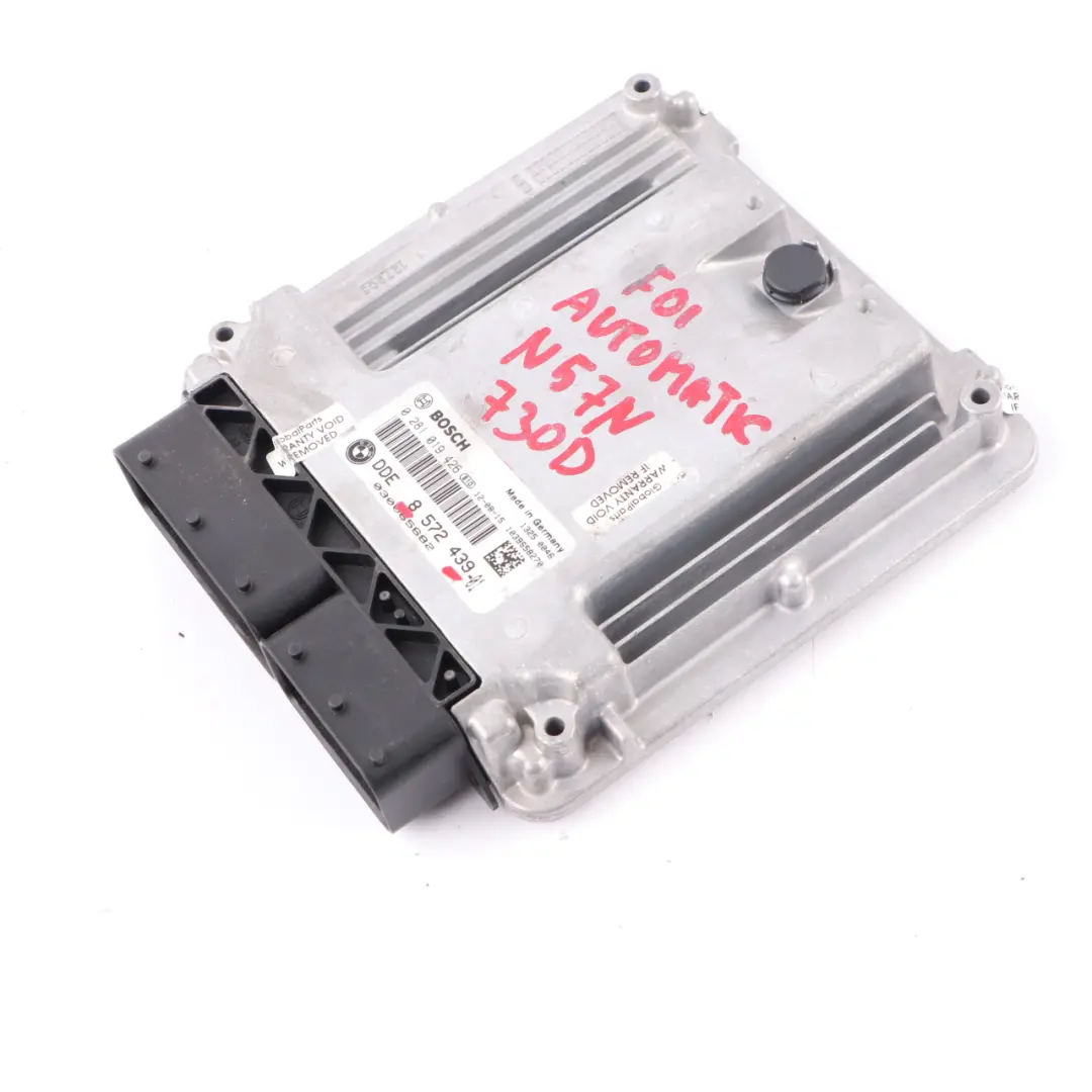 N57N Engine Control Unit ECU DDE Automatic to BMW F01 LCI F10 F30 Diesel with Part number 8572439 BMW F01 LCI F10 F30 Diesel N57N Engine Control Unit ECU DDE Automatic - SKU 8572439 - Part number 8572439