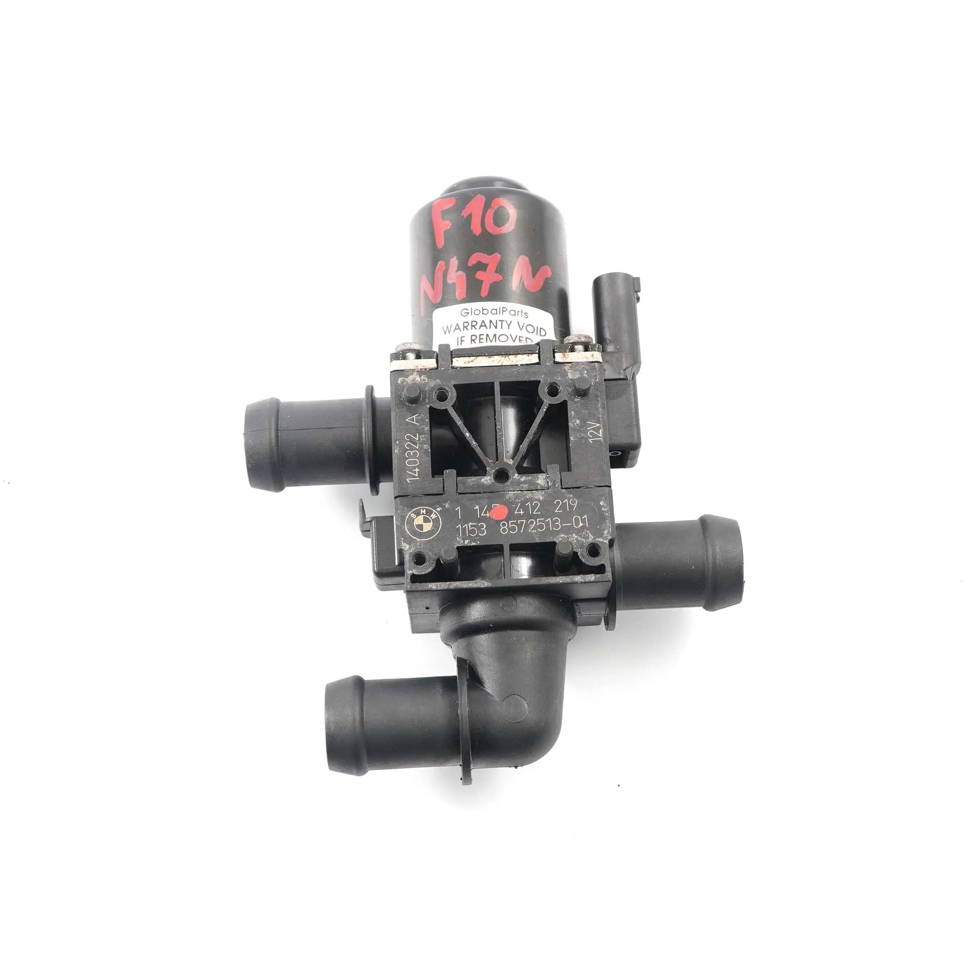 Valvola acqua refrigerante BMW F10 X3 F25 Sistema raffreddamento motore 8572513