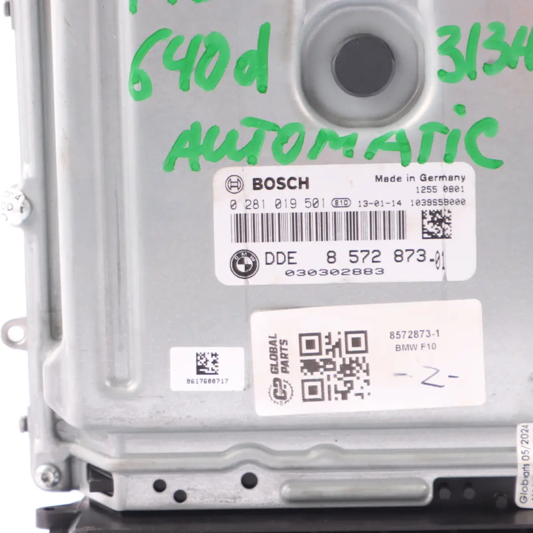 BMW F10 F11 535d F13 640d N57Z 313HP ECU Kit DDE Key CAS4 Automatic - SKU 8572873-1 - Part number 8572873