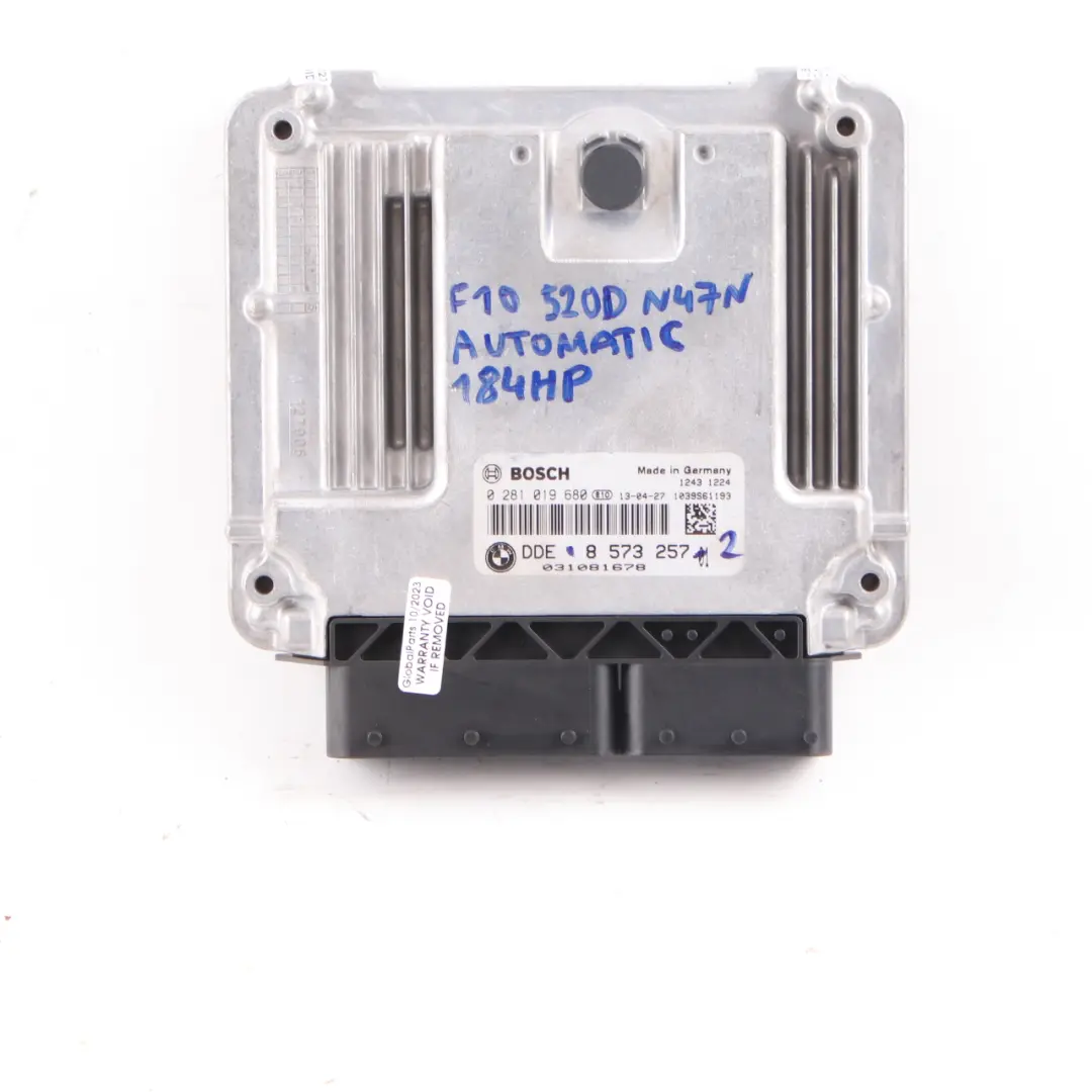 N47N 184HP Engine ECU Kit DDE Key FEM Automatic to BMW F10 F11 520d Diesel with Part number 8573257 BMW F10 F11 520d Diesel N47N 184HP Engine ECU Kit DDE Key FEM Automatic - SKU 8573257-2 - Part number 8573257
