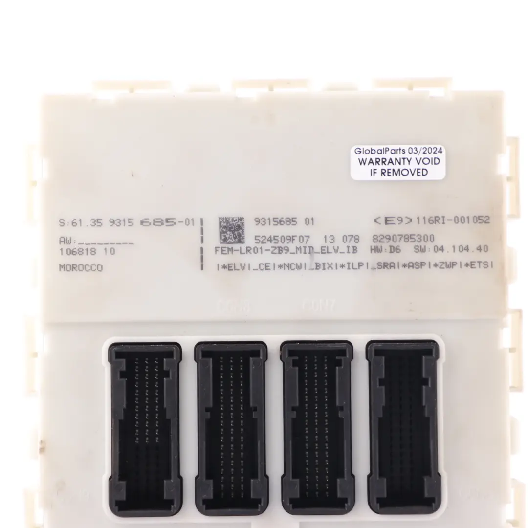 BMW F30 F31 320d ed Diesel N47N 163HP ECU Kit DDE + Key + FEM Manual - SKU 8573257-4 - Part number 8573257