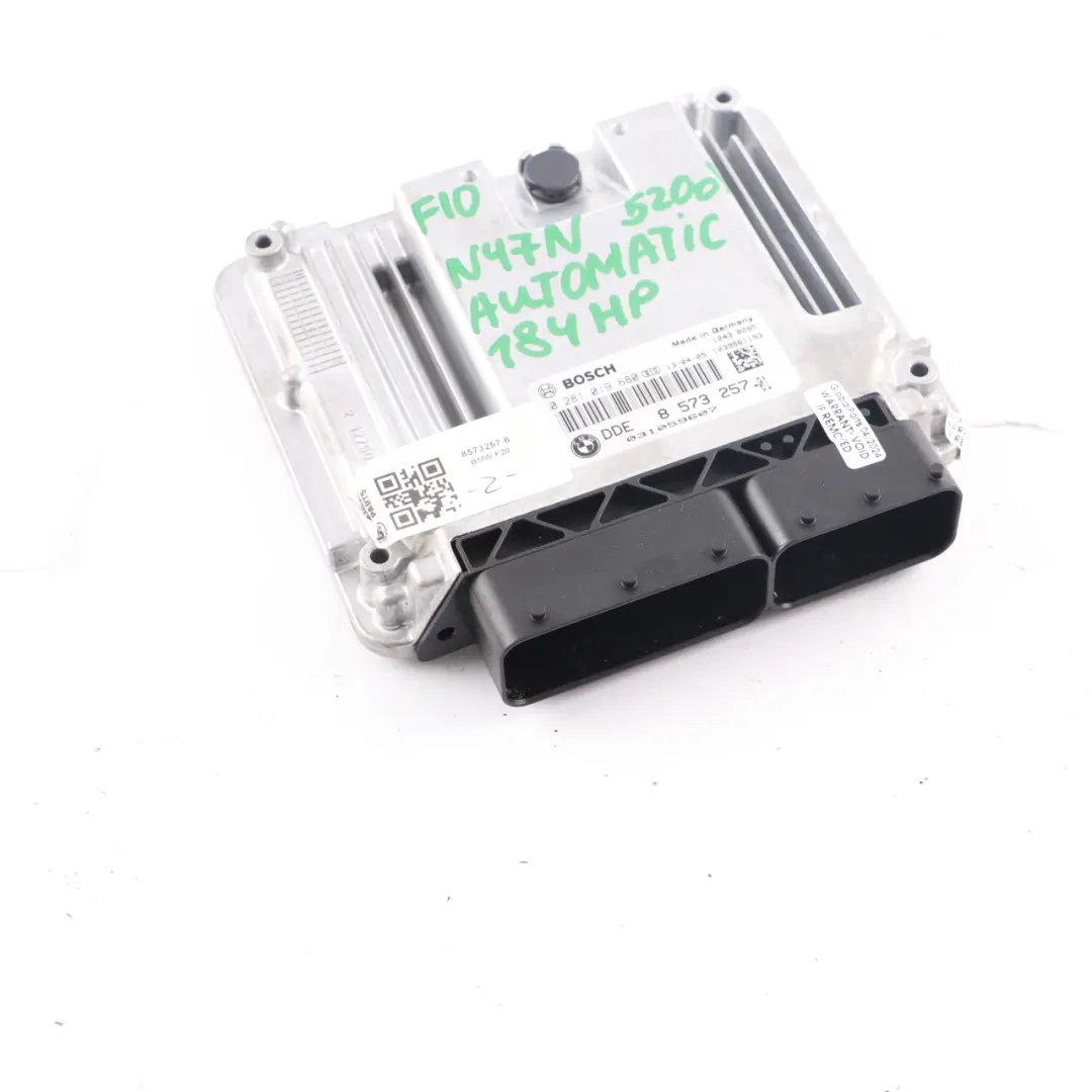 N47N 184HP Unidad Control Motor ECU Automático para BMW F10 F11 520d Diesel con número de pieza 8573257 BMW F10 F11 520d Diesel N47N 184HP Unidad Control Motor ECU Automático - SKU 8573257-6 - Número de pieza 8573257
