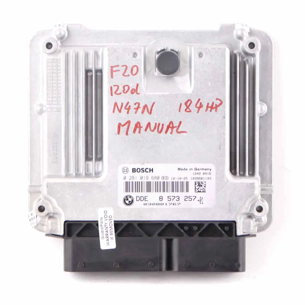 N47N 184PS Motor Modul ECU DDE für BMW F20 F30 F32 120d 320d 420d Diesel mit Teilenummer 8573257 BMW F20 F30 F32 120d 320d 420d Diesel N47N 184PS Motor Modul ECU DDE - SKU 8573257 - Teilenummer 8573257