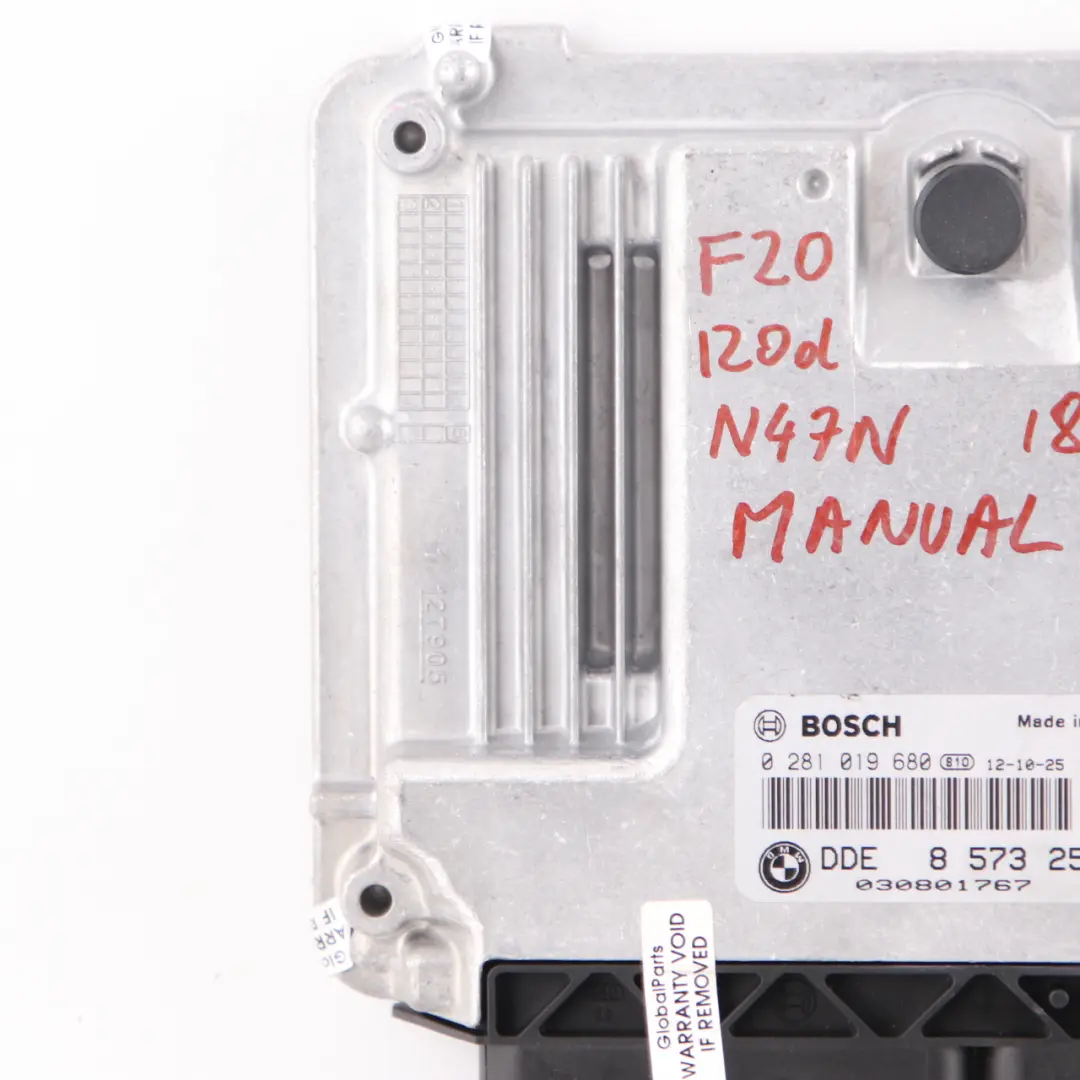 N47N 184HP Engine Module ECU DDE Manual to BMW F20 F30 F32 120d 320d 420d with Part number 8573257 BMW F20 F30 F32 120d 320d 420d N47N 184HP Engine Module ECU DDE Manual - SKU 8573257 - Part number 8573257