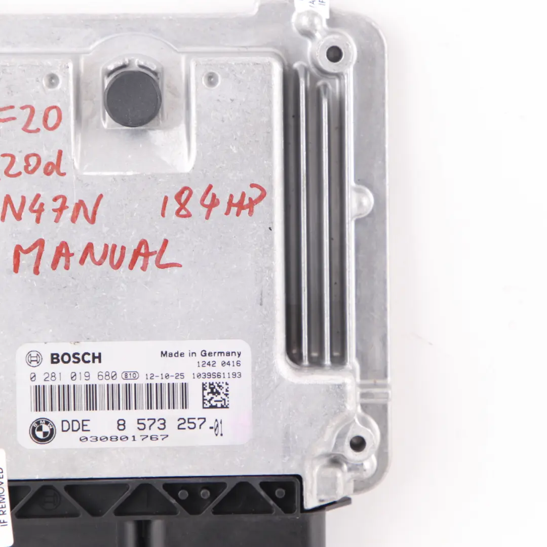 N47N 184HP Komputer Sterownik Silnika ECU BMW F20 F30 F32 120d 320d 420d - SKU 8573257 - Numer Części 8573257