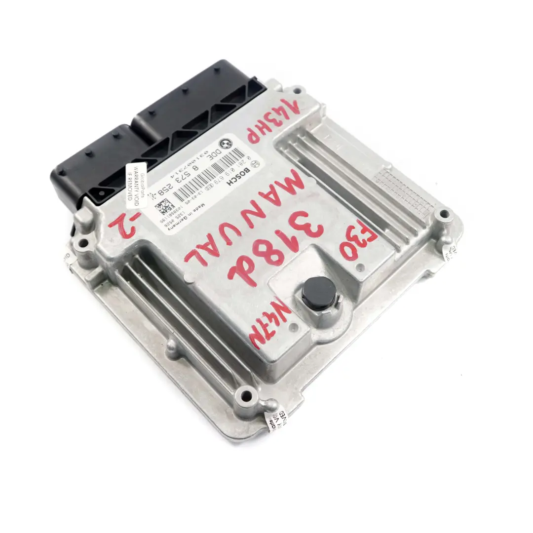 BMW F20 F30 F31 118d 318d N47N 143HP Engine Control Unit ECU DDE Manual - SKU 8573258-2 - Part number 8573258