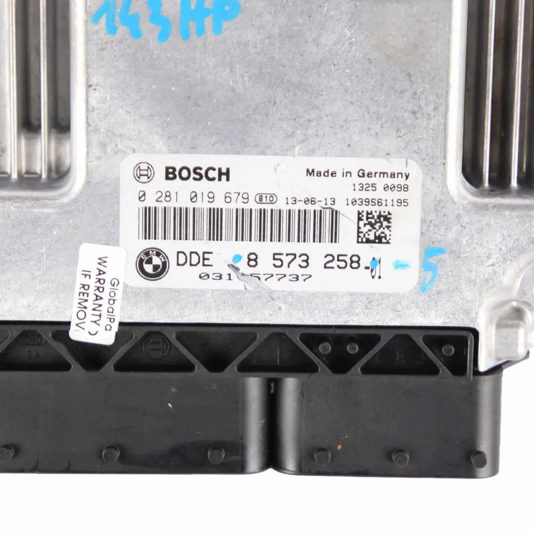 BMW F20 F21 F30 118d 318d N47N 143HP ECU Kit DDE + Key + FEM Manual - SKU 8573258-5 - Part number 8573258