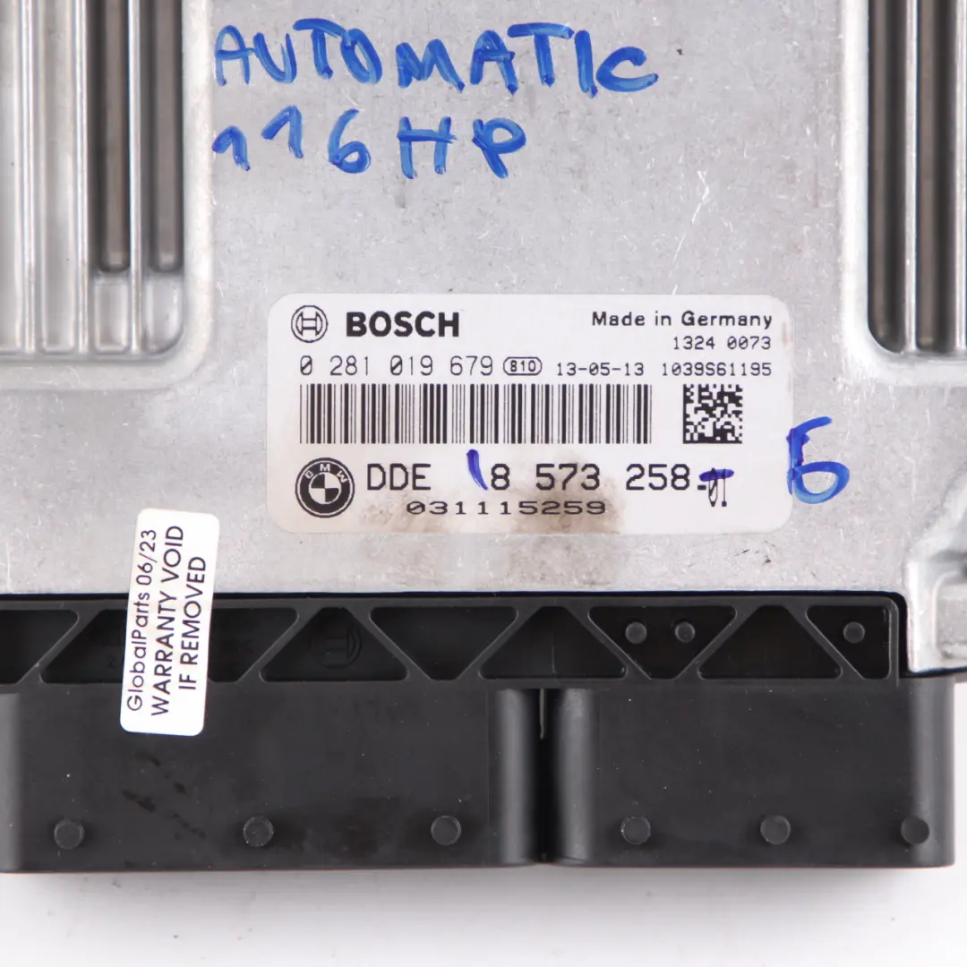 N47N 116HP ECU Kit DDE + Key + FEM Automatic to BMW F20 F21 F30 116d 316d with Part number 8573258 BMW F20 F21 F30 116d 316d N47N 116HP ECU Kit DDE + Key + FEM Automatic - SKU 8573258-6 - Part number 8573258