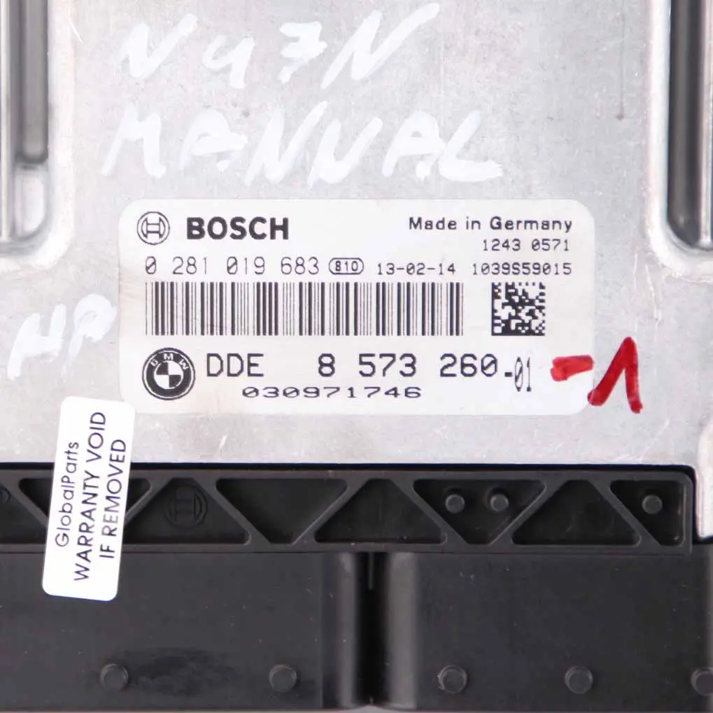 BMW F20 F21 116d ed Diesel N47N 116HP Control Del Motor ECU DDE Manual - SKU 8573260-1 - Número de pieza 8573260