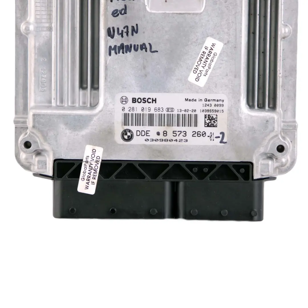 BMW F20 F21 116d ed Diesel N47N 116HP Engine Control Unit DDE Manual - SKU 8573260-2 - Part number 8573260