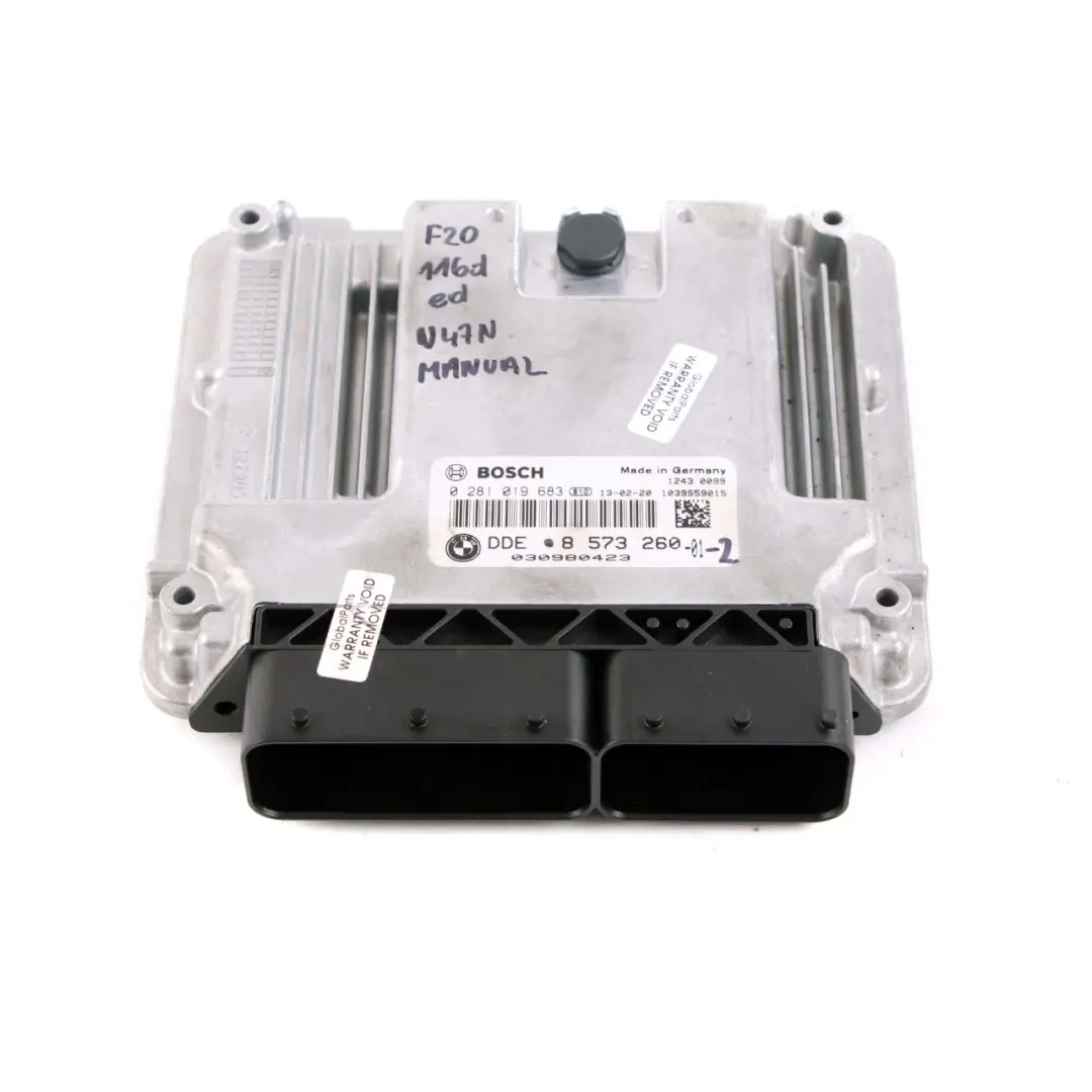 BMW F20 F21 116d ed Diesel N47N 116HP Engine Control Unit DDE Manual - SKU 8573260-2 - Part number 8573260