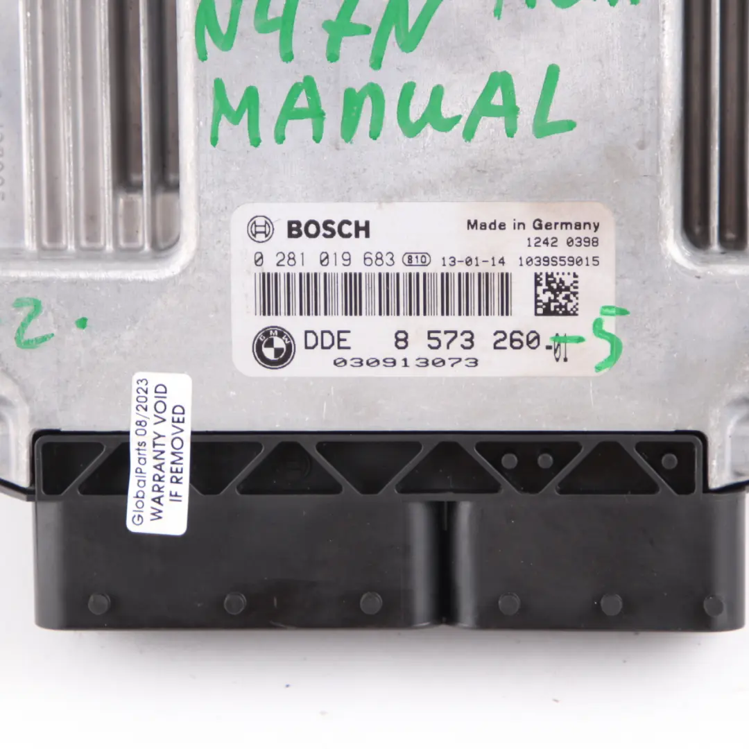  ECU Kit BMW F20 F21 116d Diesel N47N 116HP DDE Key FEM Lock Manual - SKU 8573260-5 - Part number 8573260
