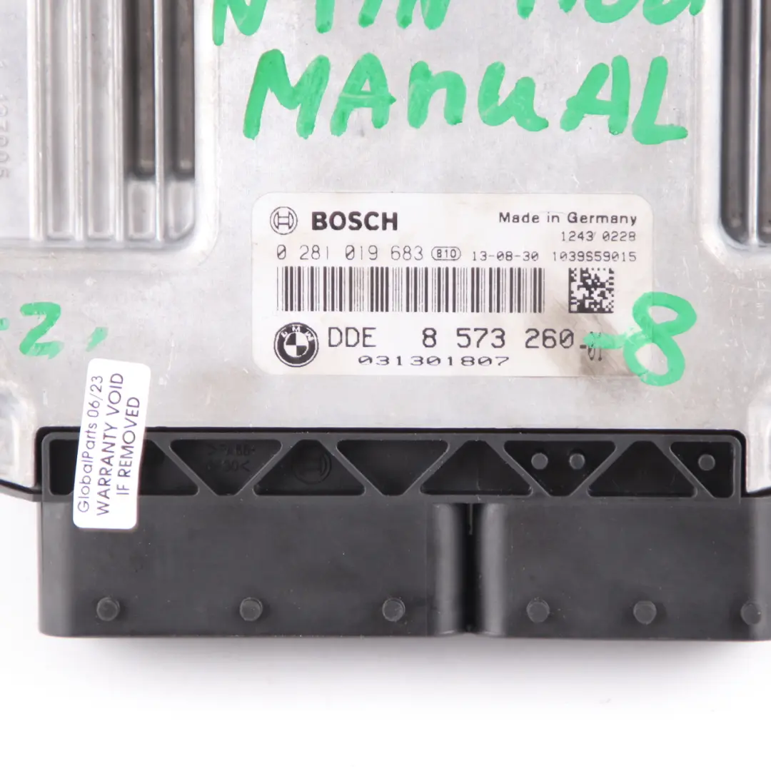 BMW F20 F21 116d ed Diesel N47N 116HP Kit ECU DDE Clave FEM Manual - SKU 8573260-8 - Número de pieza 8573260
