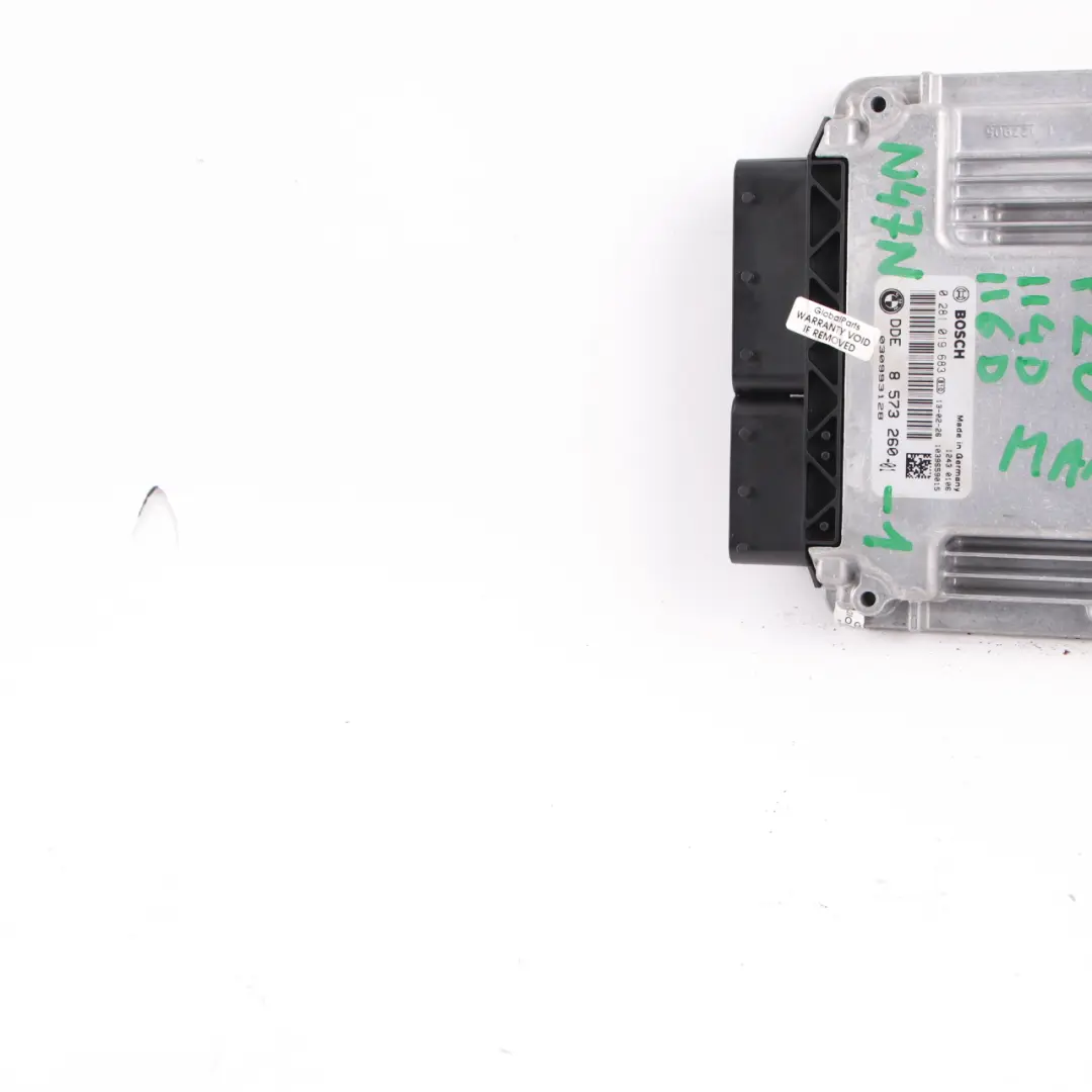 BMW F20 F21 114d 116d Diesel N47N Engine Control Unit DDE Manual - SKU 8573260 - Part number 8573260