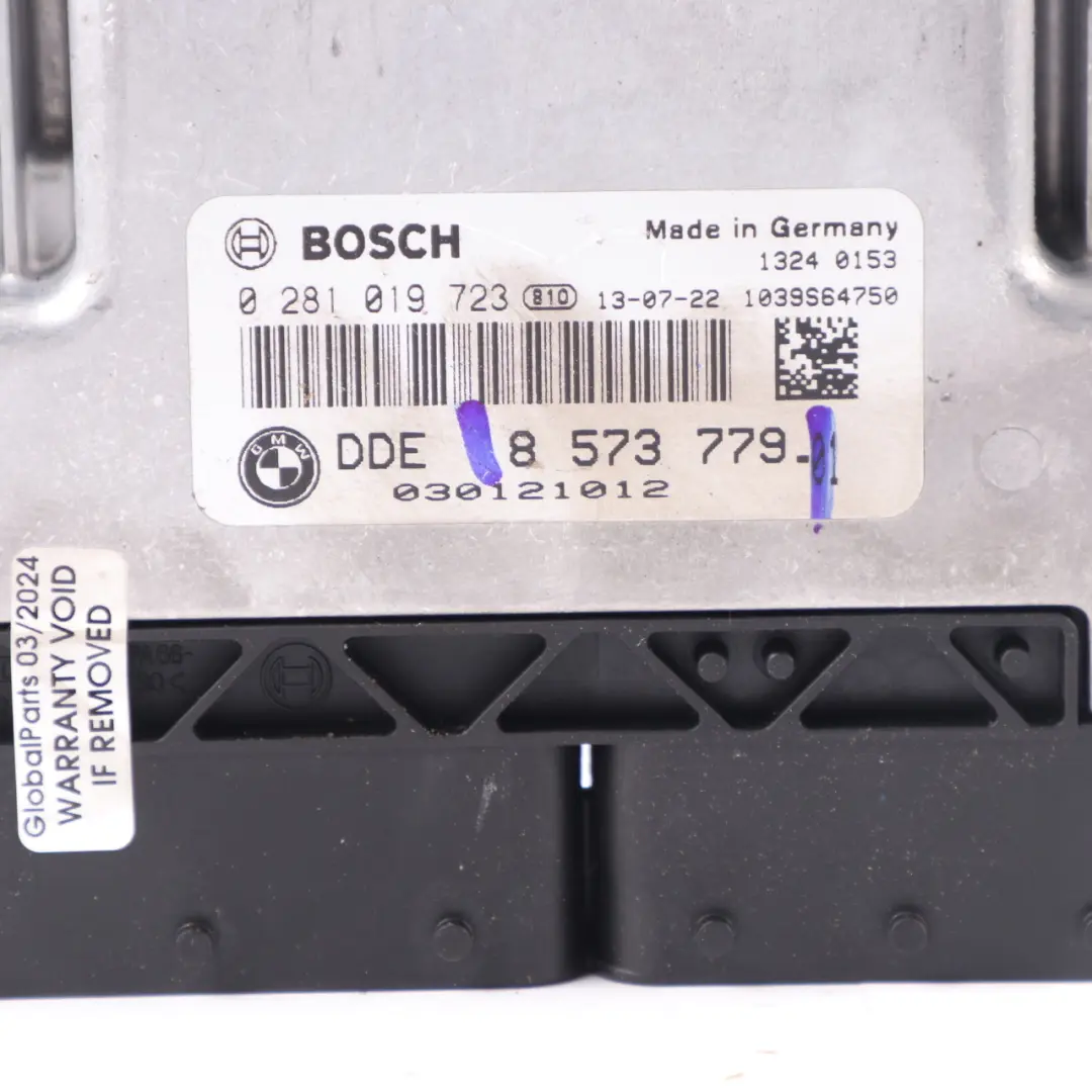 258HP N57N Engine Control Unit ECU DDE Automatic to BMW F10 530d F30 330d with Part number 8573779 BMW F10 530d F30 330d 258HP N57N Engine Control Unit ECU DDE Automatic - SKU 8573779 - Part number 8573779