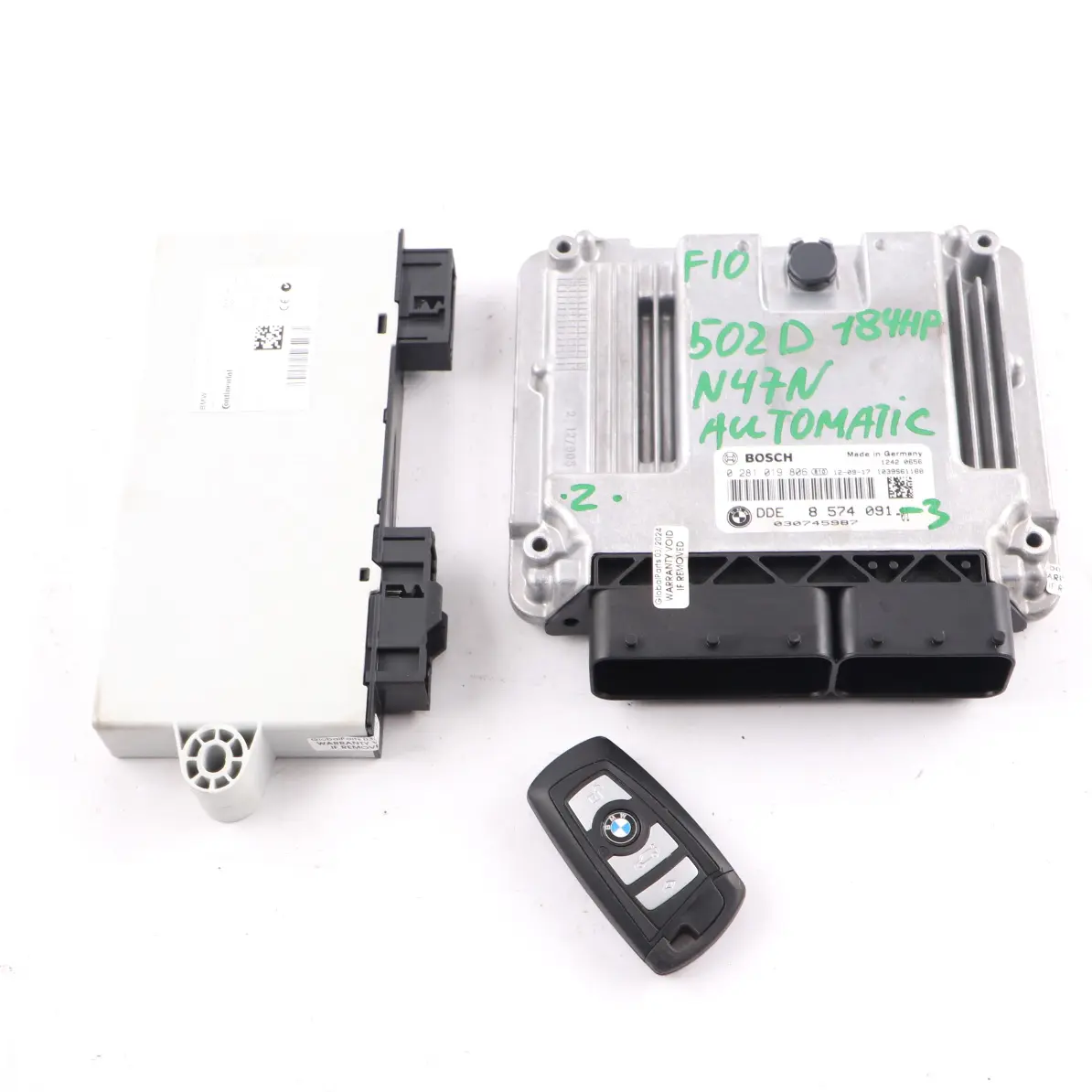 BMW F10 520D N47N 184HP Kit ECU Unidad De Control DDE 8574091 CAS4 + Llave