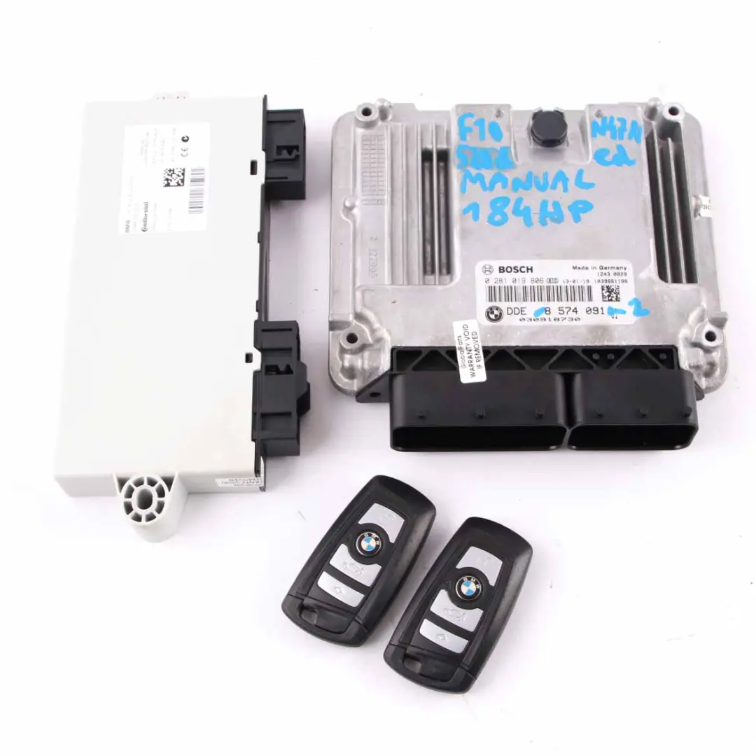 N47N 184HP ECU Kit Unit DDE CAS4 Keys Manual to BMW F10 F11 520d with Part number 8574091 BMW F10 F11 520d N47N 184HP ECU Kit Unit DDE CAS4 Keys Manual - SKU 8574091-2 - Part number 8574091