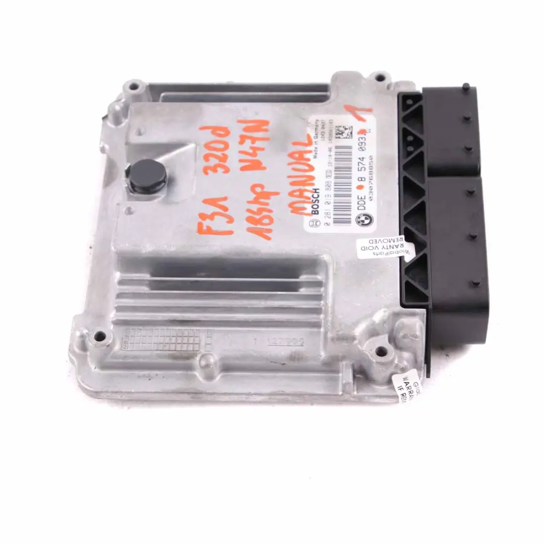 BMW F20 F30 120d 320d 184HP Engine Control Unit N47N ECU DDE Manual - SKU 8574093-1 - Part number 8574093